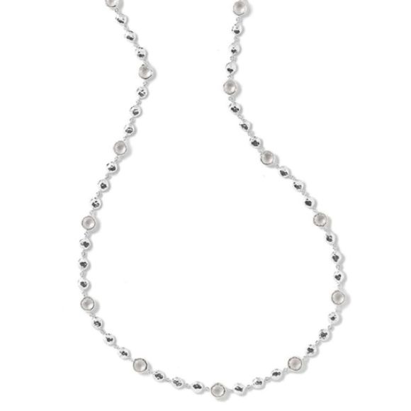 Ippolita Jewelry - IPPOLITA Rock Candy Stone and Hammered Bead Necklace in Clear Quartz